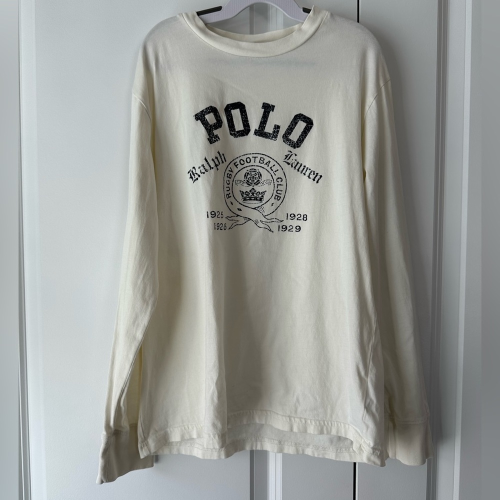 Polo Ralph Lauren Boys Rugby Football Club Long Sleeve Top (Size M)